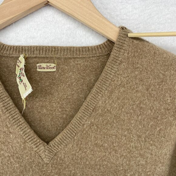BRAEMAR Sweater Womens S Pure Lambswool Long Sleeve Pullover Brown Scotland Vtg - Picture 12 of 16